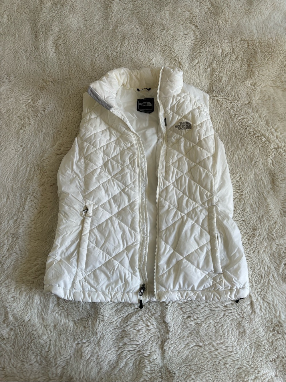 The North Face White Quilted Vest